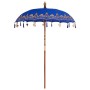 Parasol Balinés Azul 185 x 185 x 260 cm Algodón en Sombrillas | Comprar online en Foru.es