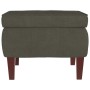 Sillón mecedora patas madera y taburete terciopelo gris oscuro de vidaXL, Mecedoras - Ref: Foro24-3121231, Precio: 291,84 €, ...