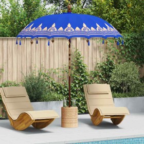 Parasol Balinés Azul 215 x 215 x 260 cm Algodón en Sombrillas | Comprar online en Foru.es