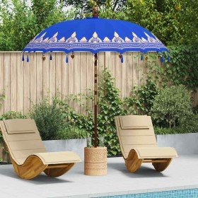 Parasol Balinés Azul 215 x 215 x 260 cm Algodón en Sombrillas | Comprar online en Foru.es