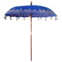 Parasol Balinés Azul 215 x 215 x 260 cm Algodón en Sombrillas | Comprar online en Foru.es