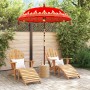 Parasol Balinés Rojo 185 x 185 x 260 cm Algodón en Sombrillas | Comprar online en Foru.es