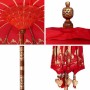 Parasol Balinés Rojo 185 x 185 x 260 cm Algodón en Sombrillas | Comprar online en Foru.es