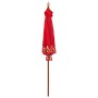 Parasol Balinés Rojo 215 x 215 x 260 cm Algodón en Sombrillas | Comprar online en Foru.es