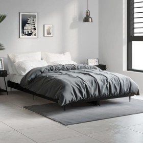 Estructura de cama madera de ingeniería negra 120x190 cm de vidaXL, Camas y somieres - Ref: Foro24-832294, Precio: 103,98 €, ...