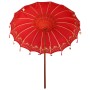 Parasol Balinés Rojo 215 x 215 x 260 cm Algodón en Sombrillas | Comprar online en Foru.es