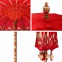 Parasol Balinés Rojo 215 x 215 x 260 cm Algodón en Sombrillas | Comprar online en Foru.es