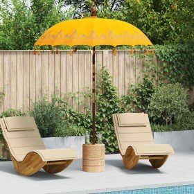 Parasol Balinés Amarillo 185 x 185 x 260 cm Algodón en Sombrillas | Comprar online en Foru.es