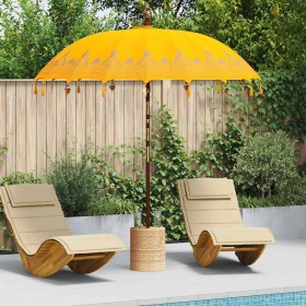 Parasol Balinés Amarillo 215 x 215 x 260 cm Algodón en Sombrillas | Comprar online en Foru.es