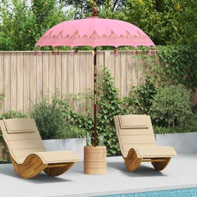 Parasol Balinés Rosa 185 x 185 x 260 cm Algodón en Sombrillas | Comprar online en Foru.es