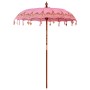 Parasol Balinés Rosa 185 x 185 x 260 cm Algodón en Sombrillas | Comprar online en Foru.es