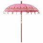 Parasol Balinés Rosa 215 x 215 x 260 cm Algodón en Sombrillas | Comprar online en Foru.es