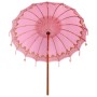 Parasol Balinés Rosa 215 x 215 x 260 cm Algodón en Sombrillas | Comprar online en Foru.es