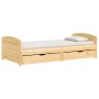 Sofá cama con 2 cajones madera maciza pino IRUN 90x200cm de vidaXL, Camas y somieres - Ref: Foro24-3185207, Precio: 204,90 €,...