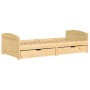 Sofá cama con 2 cajones madera maciza pino IRUN 90x200cm de vidaXL, Camas y somieres - Ref: Foro24-3185207, Precio: 204,90 €,...
