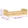 Sofá cama con 2 cajones madera maciza pino IRUN 90x200cm de vidaXL, Camas y somieres - Ref: Foro24-3185207, Precio: 204,90 €,...