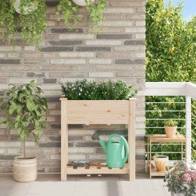 Macetero de Jardín con estante Beige 71 x 37 x 76,5 cm en Macetas y jardineras | Comprar online en Foru.es