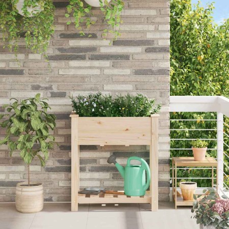 Macetero de Jardín con estante Beige 71 x 37 x 76,5 cm en Macetas y jardineras | Comprar online en Foru.es