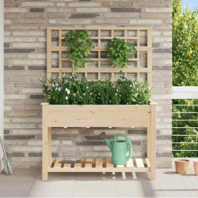 Macetero de Jardín con estante Beige 115 x 60,5 x 153 cm en Macetas y jardineras | Comprar online en Foru.es