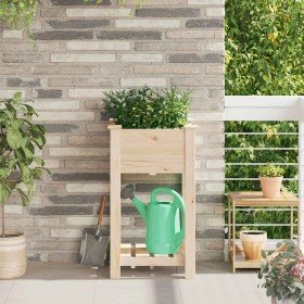 Macetero de Jardín con estante Beige 45 x 45 x 76,5 cm en Macetas y jardineras | Comprar online en Foru.es