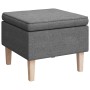 Sillón con patas mecedoras y taburete de tela gris claro de vidaXL, Sillones - Ref: Foro24-3121272, Precio: 271,55 €, Descuen...