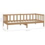 Sofá cama y colchón madera pino maciza marrón miel 90x200 cm de vidaXL, Camas y somieres - Ref: Foro24-3083612, Precio: 297,8...