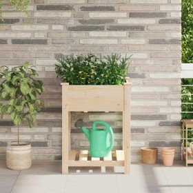 Macetero de Jardín con estante Beige 60,5 x 60 x 76,5 cm en Macetas y jardineras | Comprar online en Foru.es