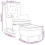 Sillón con patas mecedoras y taburete de tela gris claro de vidaXL, Sillones - Ref: Foro24-3121272, Precio: 271,55 €, Descuen...