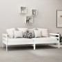 Sofá cama con colchón madera de pino maciza blanco 90x200 cm de vidaXL, Camas y somieres - Ref: Foro24-3083570, Precio: 272,3...