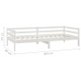 Sofá cama con colchón madera de pino maciza blanco 90x200 cm de vidaXL, Camas y somieres - Ref: Foro24-3083570, Precio: 272,3...