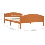 Estructura de cama madera maciza pino marrón miel 160x200 cm de vidaXL, Camas y somieres - Ref: Foro24-322040, Precio: 121,50...