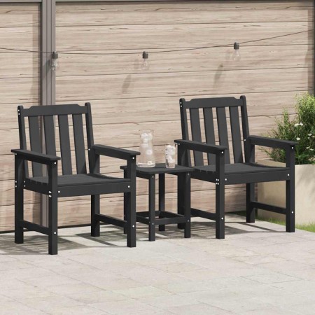 Silla de comedor de jardín. 2 pcs Negro 65,5 x 59 x 88 cm HDPE en Sillas de jardín | Comprar online en Foru.es