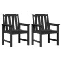 Silla de comedor de jardín. 2 pcs Negro 65,5 x 59 x 88 cm HDPE en Sillas de jardín | Comprar online en Foru.es
