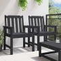 Silla de comedor de jardín. 2 pcs Negro 65,5 x 59 x 88 cm HDPE en Sillas de jardín | Comprar online en Foru.es