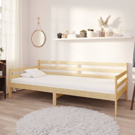 Sofá cama con colchón madera de pino maciza 90x200 cm de vidaXL, Camas y somieres - Ref: Foro24-3083589, Precio: 282,40 €, De...