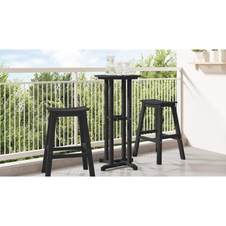 Mesa de Bar Negro 55 x 55 x 107 cm Polietileno en Mesas de jardín | Comprar online en Foru.es