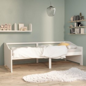 Sofá cama 3 plazas de madera maciza de pino blanco 90x200 cm de vidaXL, Camas y somieres - Ref: Foro24-322165, Precio: 87,95 ...