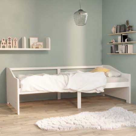 Sofá cama 3 plazas de madera maciza de pino blanco 90x200 cm de vidaXL, Camas y somieres - Ref: Foro24-322165, Precio: 87,95 ...