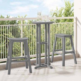 Taburete de bar 2 pcs Gris Claro 52 x 43 x 73,5 cm HDPE en Sillas de jardín | Comprar online en Foru.es