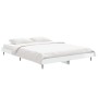 Estructura de cama madera de ingeniería blanco brillo 135x190cm de vidaXL, Camas y somieres - Ref: Foro24-832287, Precio: 127...