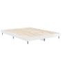 Estructura de cama madera de ingeniería blanco brillo 135x190cm de vidaXL, Camas y somieres - Ref: Foro24-832287, Precio: 127...