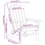 Silla Adirondack 82 x 74 x 92 cm HDPE en Sillas de jardín | Comprar online en Foru.es