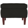 Sillón mecedora patas madera y taburete terciopelo negro de vidaXL, Mecedoras - Ref: Foro24-3121236, Precio: 278,92 €, Descue...