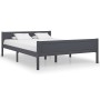 Estructura de cama de madera maciza de pino gris 160x200 cm de vidaXL, Camas y somieres - Ref: Foro24-322128, Precio: 151,15 ...