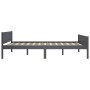 Estructura de cama de madera maciza de pino gris 160x200 cm de vidaXL, Camas y somieres - Ref: Foro24-322128, Precio: 151,15 ...