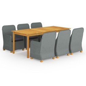 Juego de comedor para jardín 9 piezas gris claro en Conjuntos de jardín | Comprar online en Foru.es