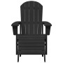 Silla Adirondack Negro 82 x 74 x 92 cm HDPE en Sillas de jardín | Comprar online en Foru.es