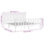 Estructura de cama con cabecero madera de pino gris 200x200cm de vidaXL, Camas y somieres - Ref: Foro24-3188228, Precio: 178,...