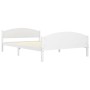 Estructura de cama de madera maciza de pino blanco 160x200 cm de vidaXL, Camas y somieres - Ref: Foro24-322035, Precio: 114,6...