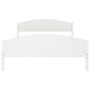 Estructura de cama de madera maciza de pino blanco 160x200 cm de vidaXL, Camas y somieres - Ref: Foro24-322035, Precio: 114,6...